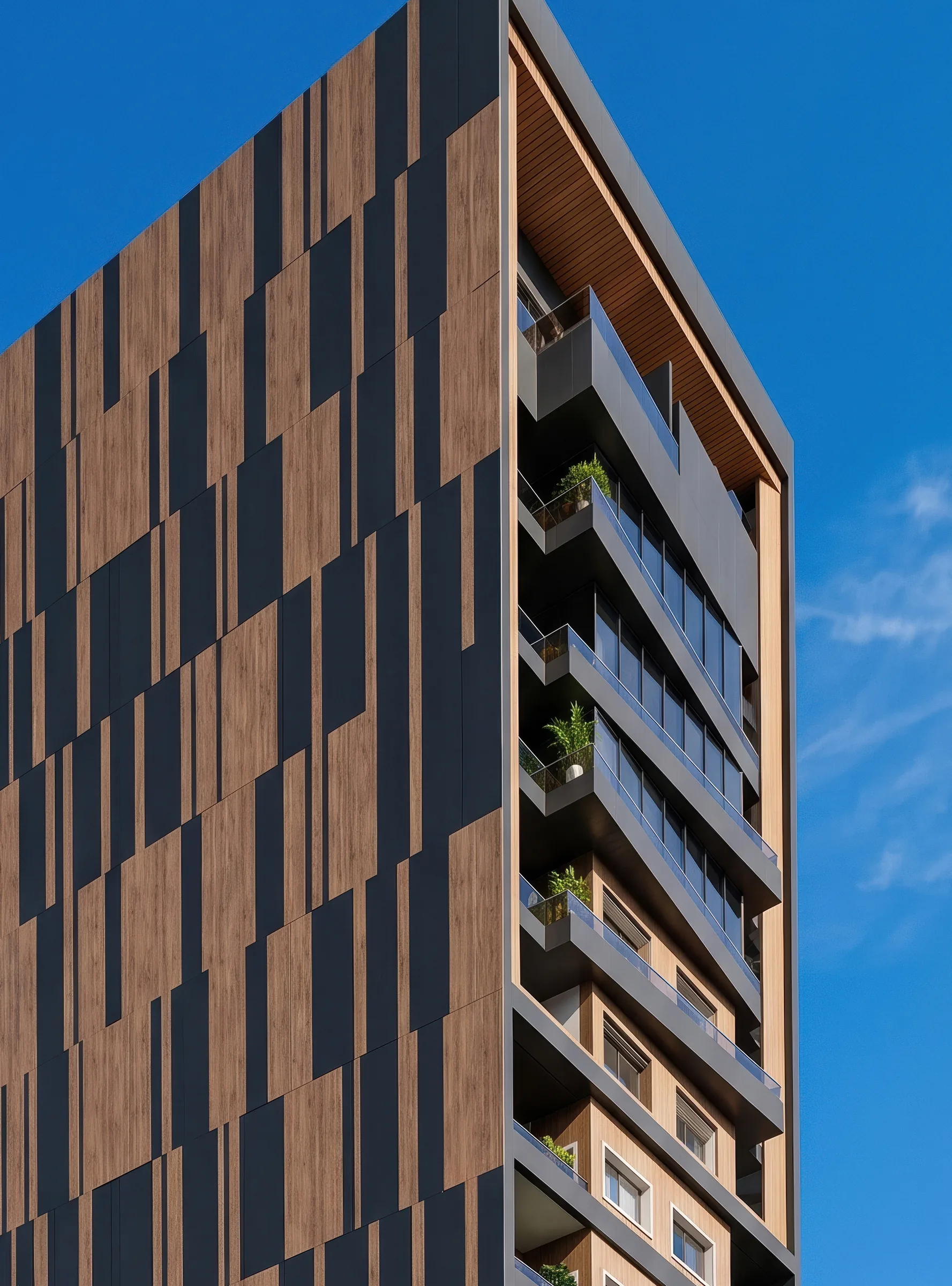 Détail des balcons de la Résidence Soleil